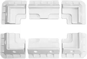 Zohisin 6pcs Solar Panel roof Corner Bracket Drill Plastic Anti Aging for rv Boat White (White)