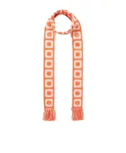 pattern-jacquard scarf One size Nude