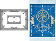 DzIxY Stars Moon Border Background Metal Cutting Dies for Card Making Kit Embossing Paper Die Cuts Scrapbook Machine Stencils Storage Pockets Supplies