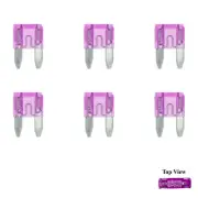 Spade Set Kit 35A Amp Motorcycle Automotive 6x Mini Blade Fuse APM ATM Plug