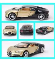 Bugatti Chiron toy model car scale 1:38 Pull Back Doors Open