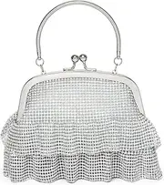 [Generic] Sparkling Rhinestone Evening Clutch Bag for Women Bride Crystal Wristlet Purse Shoulder Bag for Wedding Prom