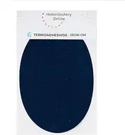 [Haberdashery Online] Iron-on Patches for Tracksuits and Sportive Clothing | 6 Elbow or Knee Patches 13,9 x 9,3 cms (08. Navy Blue)