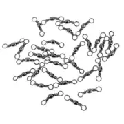 30pcs Barrel Bea with Solid Swivel Coarse Fishing Connector