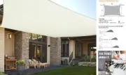 8' x 8' Sun Shade Sail Rectangle Sunshade UV Block Patio 0 8' x 0 8' Cream