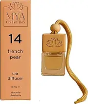 Mya Collection French Pear Luxury Car Diffuser with Vent Clip | Long Lasting Car Scent Air Freshener | French Pear Premium Fragrance Oil