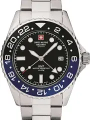Swiss Alpine Military 7052.1132 GMT diver Mens Watch 42mm 10ATM