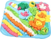 Kisangel Pet Slow Food Mat Dog Play Mat Cat Mat Cat Food Dispenser Interactive Cat Mat Large Dog Snuffle Mat Pet Sniff Pad Dog Training Pads Cat Training Pads Blue Polar Fleece