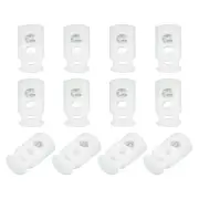 5 x 3mm Dia Plastic Cord Locks - 12Pack - Good for Drawstrings Clothing - White