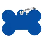 My Family Basic Bone Pet ID Tag Blue
