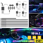 2Set RGB Symphony Car Atmosphere Interior LED Acrylic Guide Fiber Optic Ambient (for: Porsche)