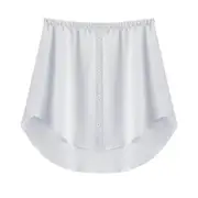 Shirt Extenders Adjustable Layering Fake Tops Lower Sweep Hem With Elastic Waist White S