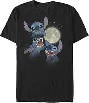 [Disney] Big & Tall Lilo & Stitch Three Stitch Moon Men's Tops Short Sleeve Tee Shirt