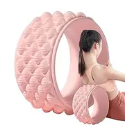 Back Roller - Yoga Wheel for Deep Tissue Muscle Recovery | Multifunctional Fitness Accessories, Core Exercise Tool for Families, Friends (Pink)