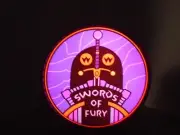Swords of Fury Pinball Round LED Wall Display light box