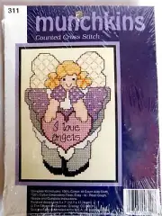 Munchkins I Love Angels Counted Cross Stitch Kit 311 Factory Sealed and New!