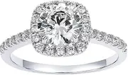 [Generic] Halo Ring | Heart Ring for Women | Square Round Promise Rings for Her
