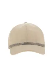 Brunello Cucinelli Embellished Baseball Cap M Nude