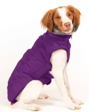 DGS Pet Products DGSHLK1427 Hemlock Puffy Dog Jacket -SIZE: 14", Indigo