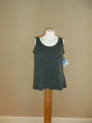 Women's Columbia Sportswear Wildwood Forest Space-Dye Black Tank Large New