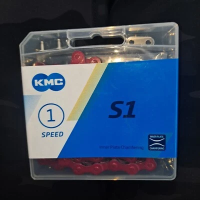 KMC S1 Single Speed 1/2 x 1/8 Internal Geared Hub Bike or Fixie Bicycle Chain