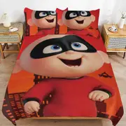 v6758 Bed Sheets Bedding The Incredibles Cartoon Bedding Sets Ultra Soft Skin-Friendly Duvet Cover 3 Piece, Cute Comforter Cover Bed Set for Boys Gir