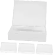 4pcs Box Clear Playing Card Case Portable Deck Holder Storage Box for Cards Compact Design for Easy Transport