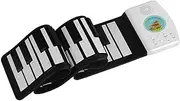 Electric Digital Roll Up Keyboard Piano Portable and Compact, Black White, 71x13.5x0.9cm