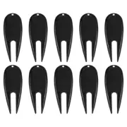 Golf Divot Tool, 10 Pack Plastic Golf Repair Tool Ball Marker for Golfer, Black