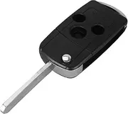 FLJKCT 3 Buttons Modified Blade Folding Car Key Shell Flip Remote Car Key Case,for Honda Accord Fit Car Key Cover