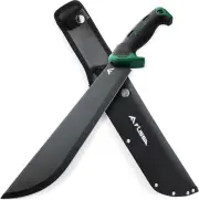 FLISSA Machete, 11'' Sharp Machete for Yard Work, Ergonomic Air Tech Handle and