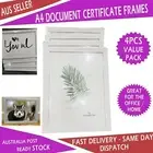 4Pcs ---A4 Certificate Photo Frame Modern Picture Documents Display Frames AU