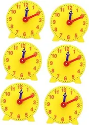QUMIIRITY 6pcs Primary School Clock Model Teaching Perception Time Mould Clock Mold Educational Learning Toy
