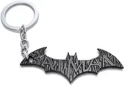 Loveboat Key Chain TM & DC Comics Movie Bat Man Key Ring Hero Alloy Metal Bat Mask Dart Keychain (Black Type 2)