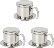 3X Vietnamese Drip Coffee Maker, with Fine Filter Screen Vietnam Vietnamese Coffee Simple Drip Filter Maker for Baristas