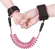 Toyvian 2PCS Lost Wristband for Pink Traction Safety Bracelet with Locking Rotating Head Prevent Lost Strap for Supermarkets Crowds and