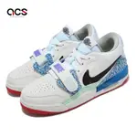 NIKE 休閒鞋 AIR JORDAN LEGACY 312 LOW GS 大童 女鞋 白 藍 爆裂紋 魔鬼氈 DV9127-101