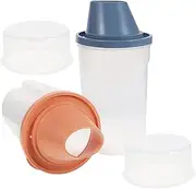 HOMOCONO 2Pcs Reusable Bathroom Soap Dispensers Empty Shampoo Bottles Laundry Liquid Dispenser Storage Containers Refillable for Kitchen & Bathroom