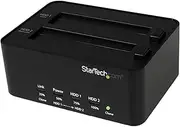 StarTech.com HDD Docking Station - USB 3.0 to 2.5/3.5in SATA Hard Drive Dock with Standalone HDD/SSD Duplication/Clone