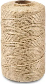 SMART&CASUAL 328Ft Jute Twine String Thin Natural Hemp Twine for Gift Wrapping C