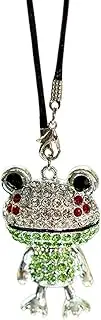 Frog Rear View Mirrors Hanger | Frog Ornaments With Rhinestone - Exquisite Cute Frog Decor Car Decoration Automotive Interior Decorations Funny For Car Pendant