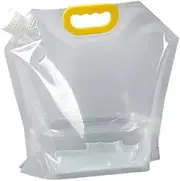 YXTKJ Collapsible Camping Water Container Bag, Outdoor Transparent Beer Drinking Juice Drink Spout Pouch Bag, Folding Reusable Portable Emergency Water Storage Bag for Hiking,Camping,Riding,BBQ(5L)