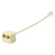 RJ11 2 Way Outlet Telephone Phone Jack Modular Line Splitter Plug Adapter 6P4C
