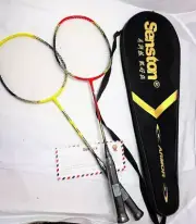 SENSTON S-530R Precision and S-530Y Dynamic Carbon Shaft Badminton Rackets + Bag