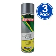 SEPTONE Metallic Hammer Finish Anti Corrosive Spray Paint 400g Aerosol Silver x