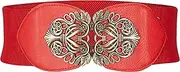 [BlackButterfly] 3 Inch Wide Waspie Elastic Vintage Buckle Waist Belt