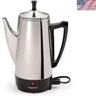 Stainless-Steel Electric Coffee Percolator, 12-Cups, Silver