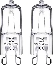 ATJTYSX Pack of 2 Halogen Bulbs, G9 40 W 230 V Oven Lamp, G9 Halogen Bulb, for Oven, Microwave