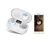 Wireless Earbuds Bluetooth 5.0 Earbuds with 500mAh Charging Case-white