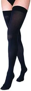 (Large, Classic Black) - JOBST UltraSheer Thigh High with Sensitive Top Band, 15-20 mmHg Compression Stockings, Closed Toe, Large, Classic Black